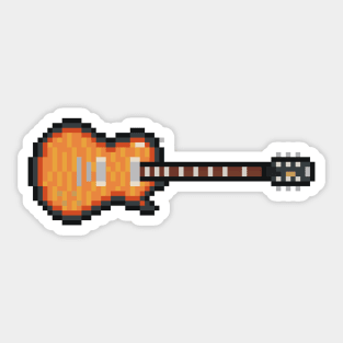 Pixel Fiery Standard Guitar Sticker